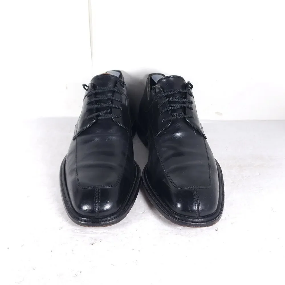 Mezlan Men’s Fiore US10M Black Leather Split Toe Derby Dress Shoes Made In Spain